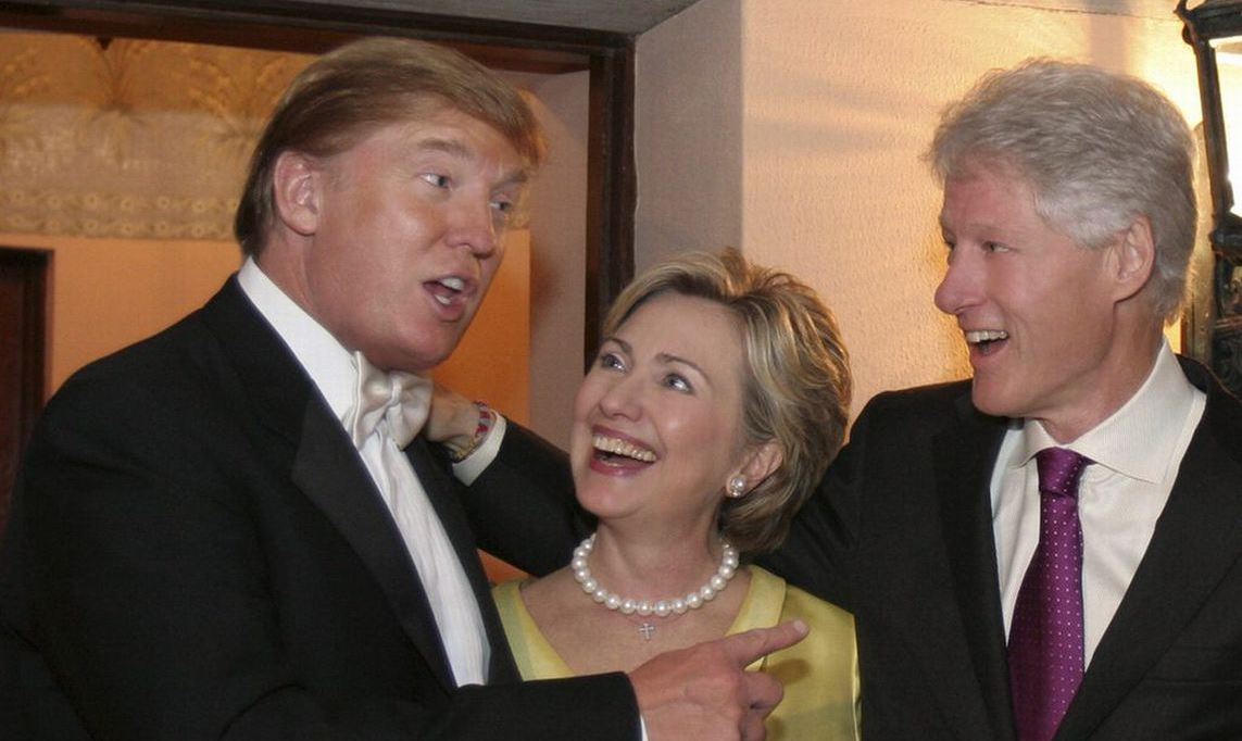 Trump with the Clintons