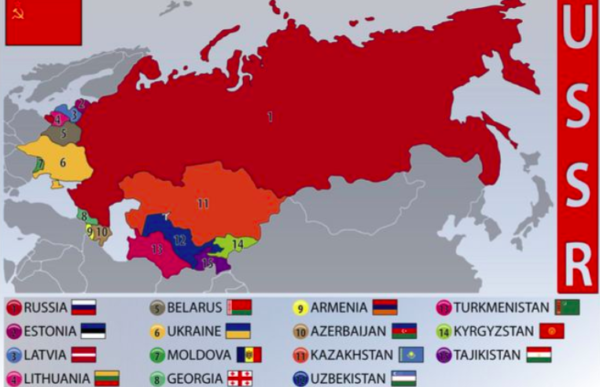 USSR countries map